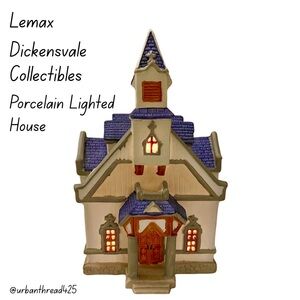 Lemax Dickensvale Collectibles Porcelain Lighted Church - Vintage 1994